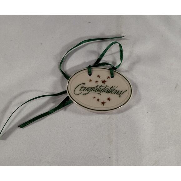 Longaberger Congratulations Oval Tie-On 31496 - Picture 2 of 3